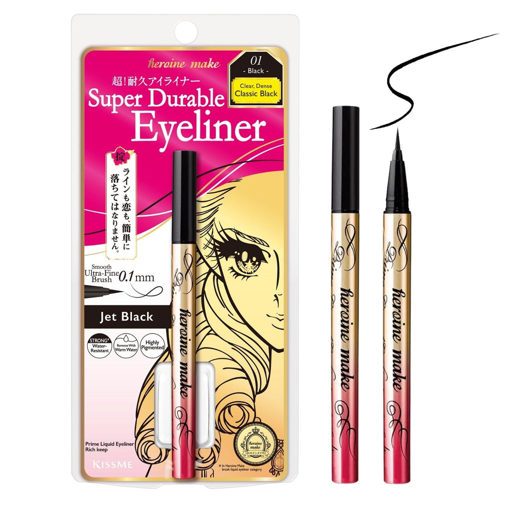 Heroine Make Prime eyeliner with ultra-fine 0.1mm tip for precise cat eyes.