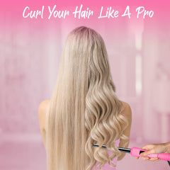 Herstyler Baby Curls wand side with curls shows precise control for tight ringlets