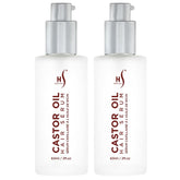 HerStyler Castor Oil Hair Serum bottle promotes hair nourishment and growth support