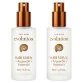 HerStyler Evolution Argan Oil Serum bottle for easy, shine-enhancing styling.