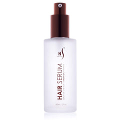 HerStyler Hair Repair Serum bottle with argan oil for frizz control.