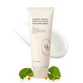 HEVEBLUE Salmon Caring Centella Cream jar for deep hydration and gentle skin support
