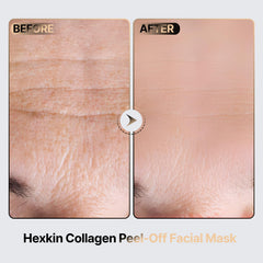 Hexkin Collagen Peel-Off Mask overnight glow concept.