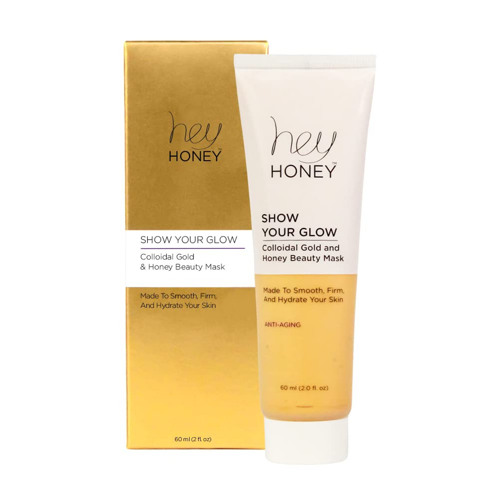 Hey Honey Show Your Glow mask with colloidal gold for radiant, age-defying skin.