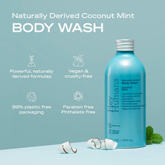 Hey Humans coconut mint splash closeup highlights a cooling, refreshing scent.