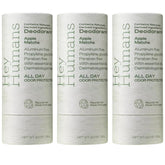 Hey Humans Apple Matcha deodorant bottle highlights aluminum-free protection.