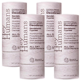Hey Humans deodorant packaging in recyclable paper supports sustainable personal care.