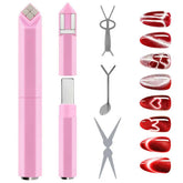 HGEKLIZV 4-in-1 diamond cat-eye magnet enables versatile nail art.