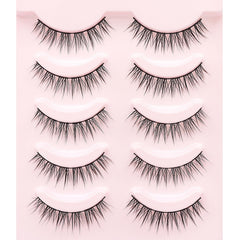 HH&LL Natural Look cat eye lashes with wispy ends for everyday elegance.