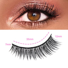 HH&LL wispy cat eye lashes for a subtle daily look