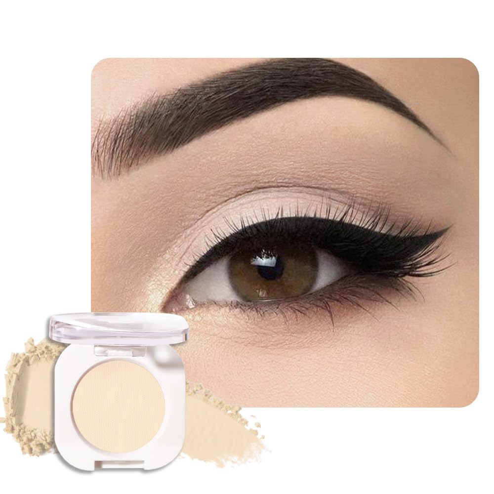 HHLTOH Nude Beige Matte Eyeshadow packaging highlights premium, long-lasting formula for everyday use