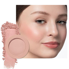 HHLTOH Single Nude Beige Matte Powder Blush Palette front view for natural sculpting and warmth.