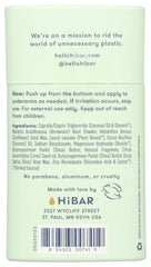 HiBAR Bergamot Cedar deodorant being applied for daily freshness.
