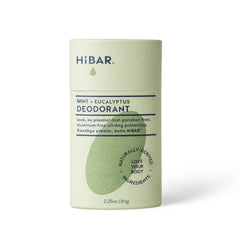 HiBAR eucalyptus-mint plastic-free deodorant glide keeps you fresh all day.