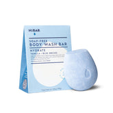 HIBAR Hydrate solid bar unwrapped, ready for gentle cleansing and hydration