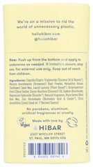 HIBAR deodorant application swatch showing smooth glide and fresh lavender jasmine aroma.