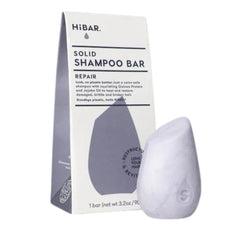 HIBAR Repair Shampoo Bar packaging shows plastic-free, eco-conscious design