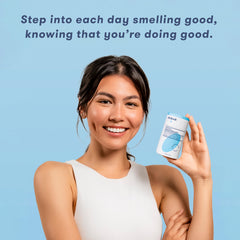 HiBAR Sensitive Déodorant forme ovale, application douce et discrète.