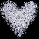 Hicarer mini clear bands for hair, 1mm thickness, ideal for braids.