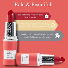 Hickey organic vegan gluten-free ingredients highlight clean color for daily use.