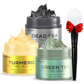 Hicream turmeric clay mask jar for deep cleansing and a radiant, hydrated complexion.