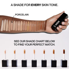 Porcelain shade swatch of Hide Liquid Concealer for natural match