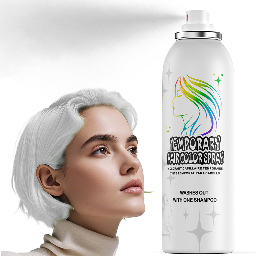 HIESGIE silver-white hair color spray for quick bold look at events