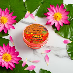 HIGH ALTITUDE FRAGRANCE Water Lily ingredients highlight plant oils and beeswax.