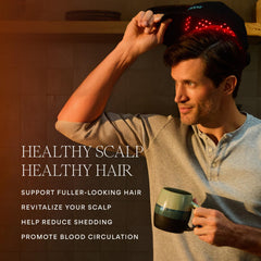 HigherDOSE red light hat rechargeable cordless design enables easy, wire-free sessions.