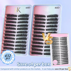 Hiklasy plant fiber 3D mega lash clusters add depth and volume.