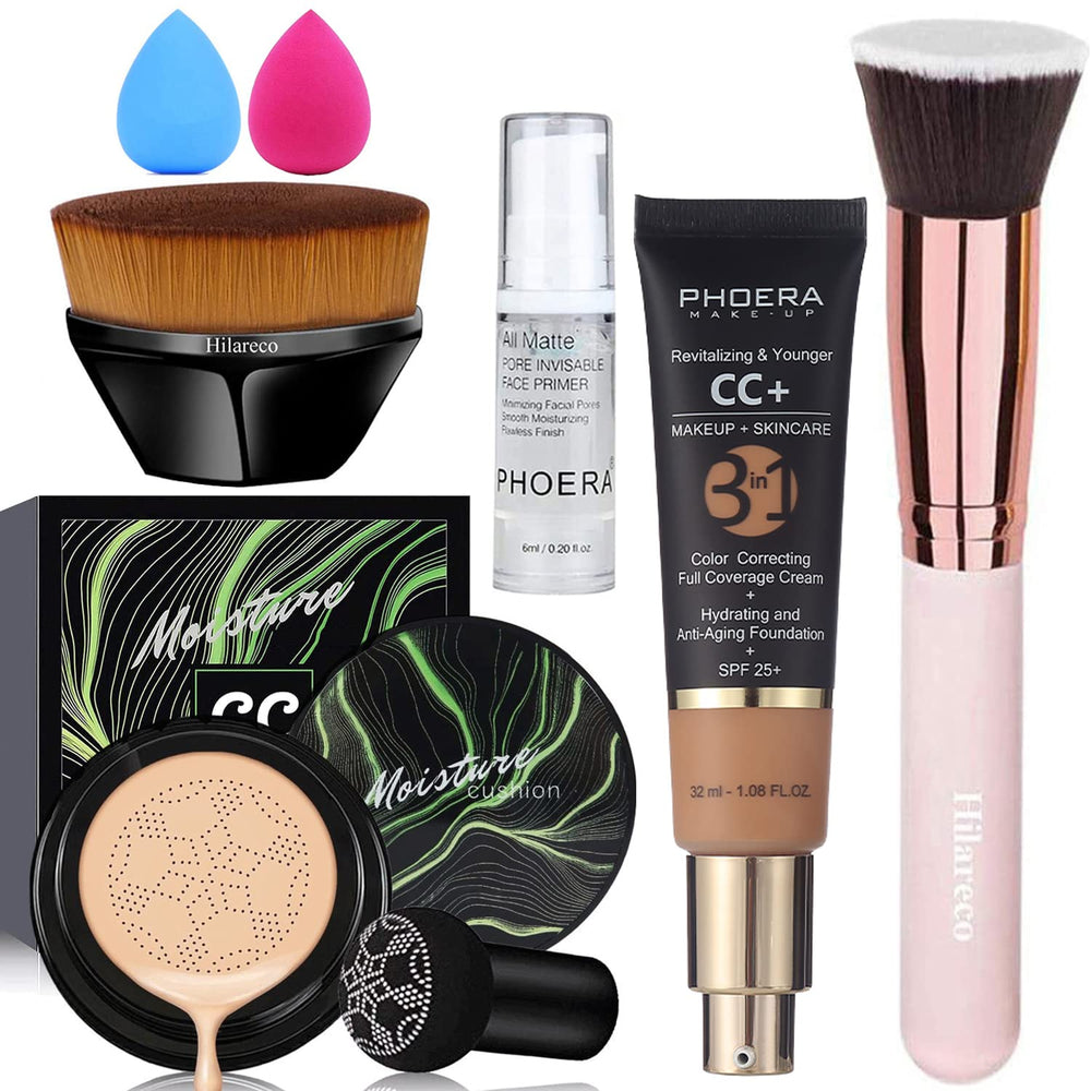 Hilareco Air Cushion CC Cream bottle close-up for breathable, natural coverage