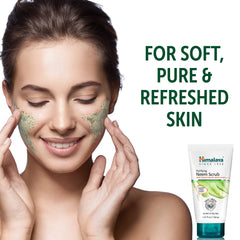 Front packaging of Himalaya Purifying Neem Scrub emphasizes clean formula.