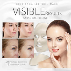 HIME SAMA LED Face Mask design covers face and neck for unified treatment