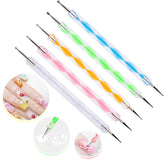 HiMo 5pc dotting pen tool kit overview for versatile nail art.