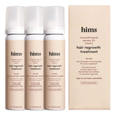 Hims Hair Regrowth Treatment bottle with 5% minoxidil for men, ready for at-home use.