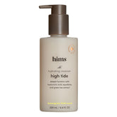 Hims High Tide bottle front view showing a hydrating daily cleanser for balanced skin.