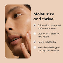 Hims High Tide foam close-up shows gentle cleansing action for skin.
