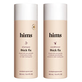 Hims Thick Fix Shampoo bottle for daily scalp refreshment and cleaner roots.