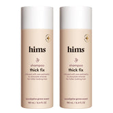 Hims Thick Fix Shampoo bottle with saw palmetto may support fuller-looking hair.