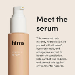 Close-up of Hims Vitamin C Serum texture showing lightweight formula.