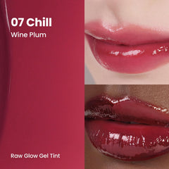 HINCE Raw Glow Lip Tint Chill-07 application close-up for smooth glide