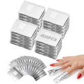 HIWRBDTI nail foil wraps with preattached lint-free pads for mess-free polish removal.