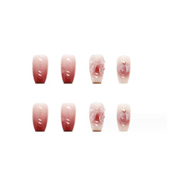 Hkanlre 24-piece nail tips set displayed for full coverage practice