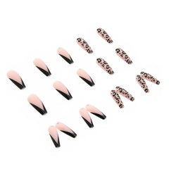 Long French press-on nails design for quick, eye-catching manicures at home.
