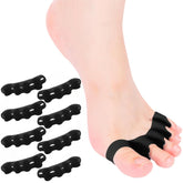 HLOES toe spacers close-up shows ergonomic design for comfortable toe separation.