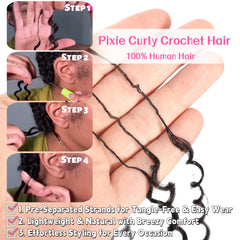 HLSK durable reusable crochet hair closeup emphasizes long-lasting wear.