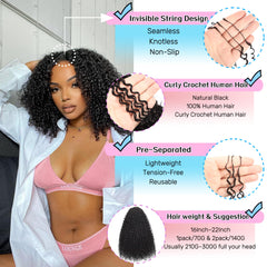 HLSK invisible string knotless closeup highlights smooth root finish.