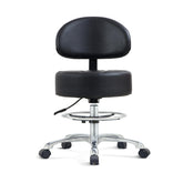 HNKastela height adjustable stool side view shows ergonomic mobility for busy workdays.