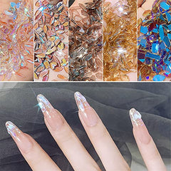 HNUIX 10 styles flat-back crystals for varied nail designs