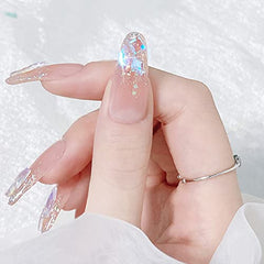 HNUIX glass aurora AB crystals with durable shine for nail art